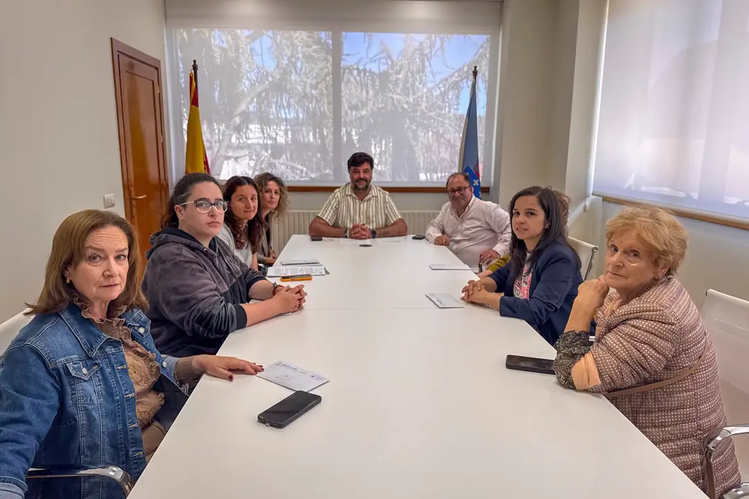 Representantes das cinco entidades sociais beneficiarias, xunto ao tenente de alcalde e ao director do Conservatorio, no acto de entrega da recadación na Casa do Concello de Verín.